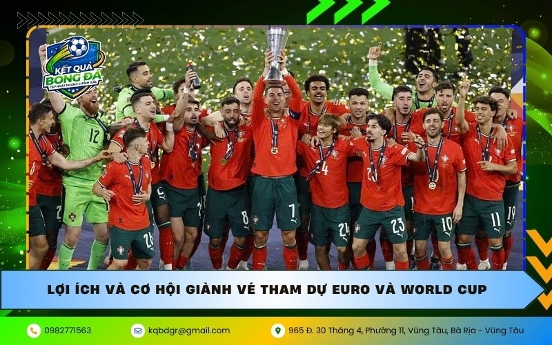 Lợi ích và cơ hội giành vé tham dự Euro và World Cup