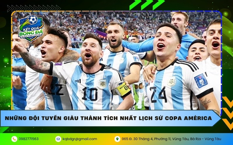 Những đội tuyển giàu thành tích nhất lịch sử Copa América